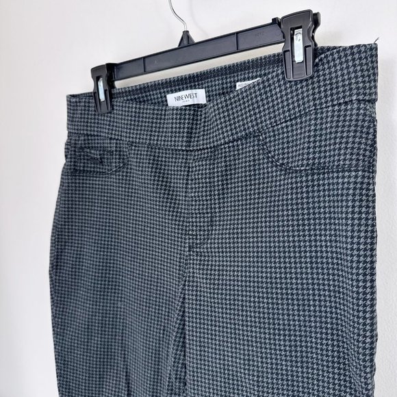 Nine West Jeans Houndstooth Leggings Gray Black Heidi Pull-On Skinny 10‎ - Picture 6 of 6